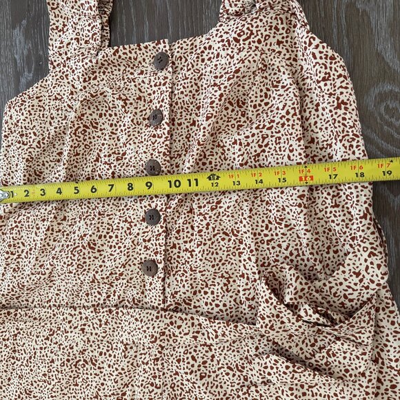 EUC Womens Shein Curve animal print sleeveless romper pants jumpsuit size 0XL - Picture 3 of 4